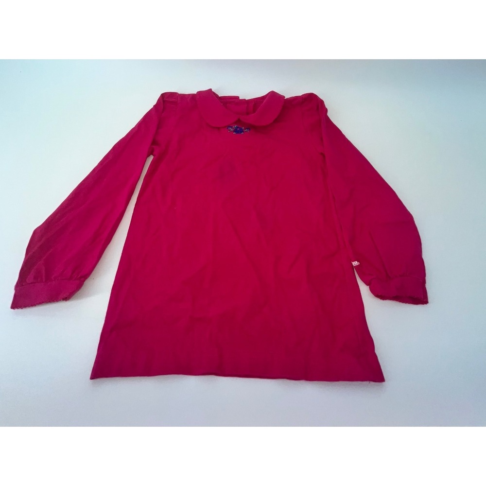 Vintage Girls Pink Tunic Top Peter Pan Collar Embroidered Size 4T‎ OshKosh